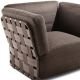 Fauteuil lounge tressé main OBI Varaschin