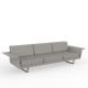 Canapé droit 3 places taupe  FLAT Vondom