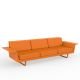 Canapé droit 3 places orange FLAT Vondom