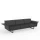 Canapé droit 3 places anthracite FLAT Vondom