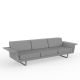 Canapé droit 3 places anthracite FLAT Vondom