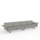 Canapé droit 4 places taupe FLAT Vondom