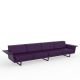 Canapé droit 4 places violet FLAT Vondom