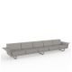 Canapé droit 5 places taupe FLAT Vondom