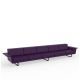 Canapé droit 5 places violet FLAT Vondom