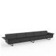 Canapé droit 5 places anthracite FLAT Vondom