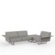 Canapé d'angle 3 pl. taupe, modèle angle à gauche FLAT Vondom