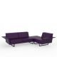 Canapé d'angle 3 pl. violet, modèle angle à gauche FLAT Vondom
