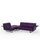 Canapé d'angle 3 pl. violet, modèle angle à droite FLAT Vondom