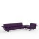 Canapé d'angle 4 pl. violet, modèle angle à gauche FLAT Vondom