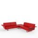 Canapé d'angle 4 pl. rouge, modèle 2 + 2 FLAT Vondom