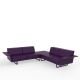 Canapé d'angle 4 pl. violet, modèle 2 + 2 FLAT Vondom