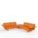 Canapé d'angle 4 pl. orange, modèle 2 + 2 FLAT Vondom