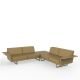 Canapé d'angle 4 pl. beige, modèle 2 + 2 FLAT Vondom