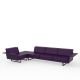 Canapé d'angle 4 pl. violet, modèle angle à droite FLAT Vondom