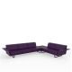 Canapé d'angle 5 pl. violet, modèle angle à gauche FLAT Vondom