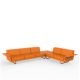 Canapé d'angle 5 pl. orange, modèle angle à gauche FLAT Vondom