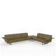 Canapé d'angle 5 pl. kaki, modèle angle à gauche FLAT Vondom