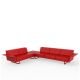 Canapé d'angle 5 pl. rouge, modèle angle à droite FLAT Vondom