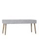 Banc rembourré gris clair BUTTON BENCH Bloomingville