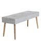 Banc rembourré gris clair BUTTON BENCH Bloomingville