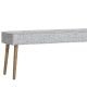 Banc rembourré gris clair BUTTON BENCH Bloomingville