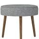 Tabouret rond gris clair BUTTON POUF Bloomingville