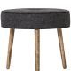 Tabouret rond gris foncé BUTTON POUF Bloomingville