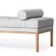 Méridienne gris clair pieds chêne massif SQUARE DAYBED Bloomingville