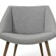 Fauteuil gris pieds bois massif ELEGANT Bloomingville