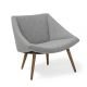 Fauteuil gris pieds bois massif ELEGANT Bloomingville