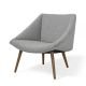 Fauteuil gris pieds bois massif ELEGANT Bloomingville