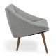 Fauteuil gris pieds bois massif ELEGANT Bloomingville