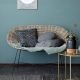 Canapé lounge en rotin coloris gris KUBU Bloomingville