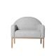 Fauteuil de salon DIVINE tissu gris clair Bloomingville