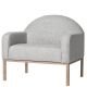 Fauteuil de salon DIVINE tissu gris clair Bloomingville