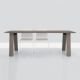Table rectangulaire chêne massif teinté gris chaud foncé BONDT Zeitraum