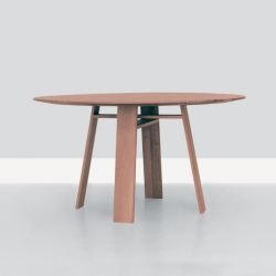 Table ronde chêne teinté rose pastel  BONDT Zeitraum