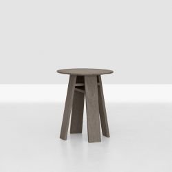 Table d'appoint teintée gris chaud foncé BONDT modèle S Zeitraum