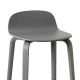 Chaise de bar bois teinté gris foncé VISU Muuto