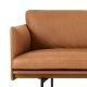 Canapé 2 places cuir cognac  OUTLINE Muuto