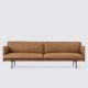 Canapé 3 places cuir cognac  OUTLINE Muuto