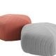 Poufs FIVE mandarine et gris clair Muuto