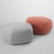 Poufs FIVE mandarine et gris clair Muuto