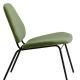 Fauteuil lounge rembourré revêtu tissu vert LEAN Woud