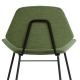 Fauteuil lounge rembourré revêtu tissu vert LEAN Woud