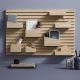 Rangement mural design en bois INPUT Woud