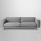 Canapé 3 places gris clair Steelcut Trio 133 REST Muuto