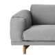 Canapé 2 places gris clair Steelcut Trio 133 REST Muuto