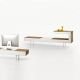 Banc meuble TV eco-design VICTOR Staygreen, coloris kraft naturel